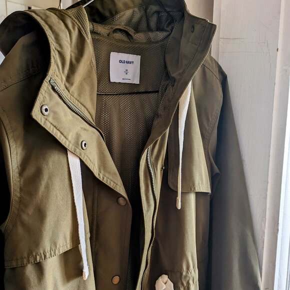 Old Navy Army Green Raincoat - Picture 5 of 6